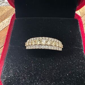 14K White Gold Band Ring